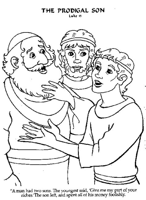 prodigal son bible coloring pages bible coloring pages prodigal
