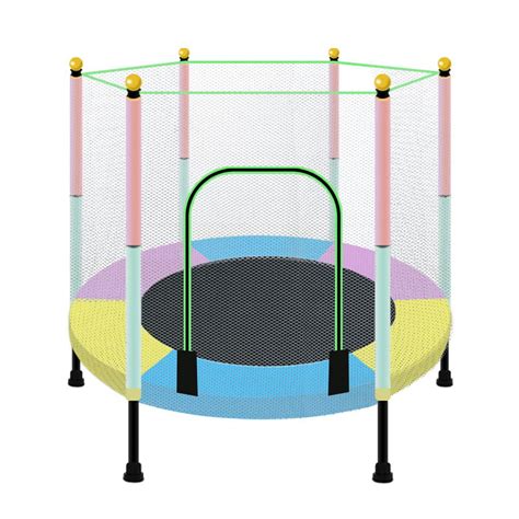 abcnature  ft kids trampoline safe outdoor trampoline  enclosure net jumping mat safety