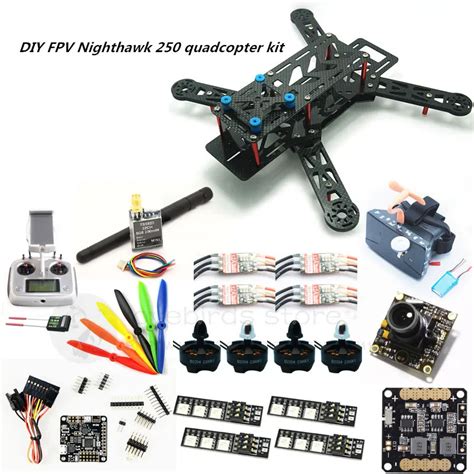 diy fpv mini drone nighthawk  quadcopter kit dred hawk bla esc naze dof tvl