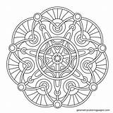 Coloring Adult Mandala Pages Cathedral Sheets sketch template