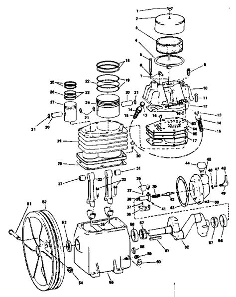 craftsman  stage  cylinder air compressor parts model  sears partsdirect