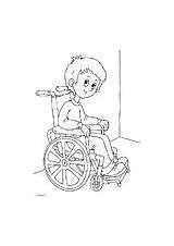 Coloring Wheelchair Malvorlage Rollstuhl Im Brille Tragen Glasses Wear Pages Edupics sketch template