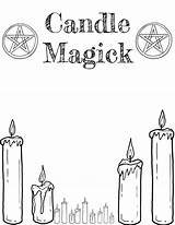 Wiccan Spells Magick sketch template