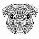 Pug Coloreados Dibujar Mandalasweb sketch template