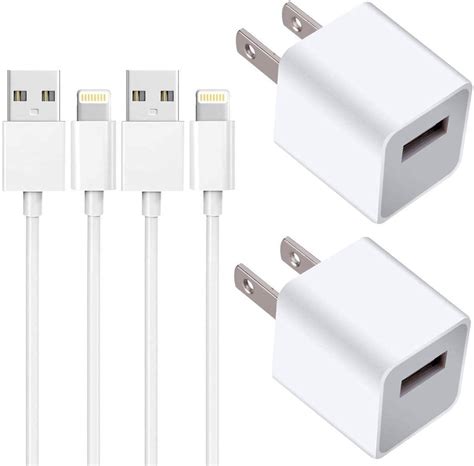 iphone charger charging cable usb wall charger  pack power