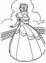 Belle Coloring Pages Princess Disney Colouring Getdrawings sketch template