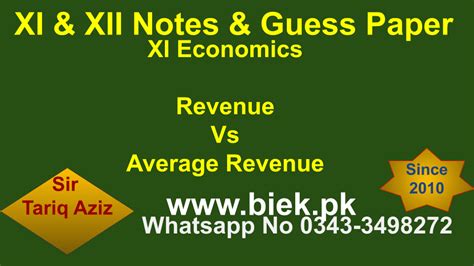 revenue  average revenue biekpk