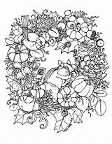 Coloring Wreath Surprise sketch template