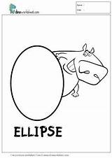 Ellipse Geometric Shapes Coloring Animals sketch template