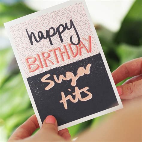 Happy Birthday Sugar Tits Card For Her By Sweetlove Press