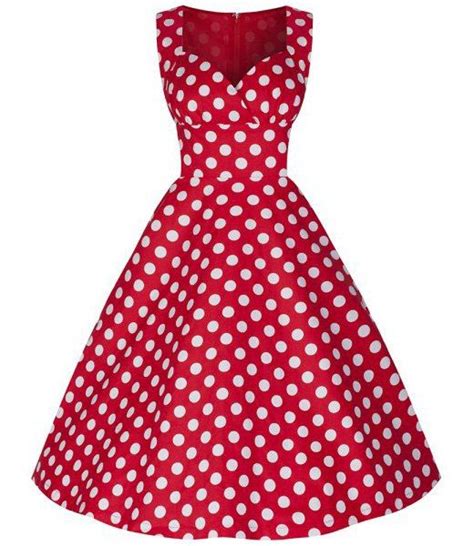 endearing sweetheart neck polka dot printed sleeveless flare dress for