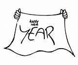 Happy Coloring Blanket Year Joyful Message Designlooter sketch template