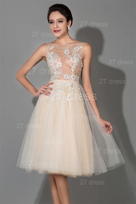 sexy illusion sleeveless lace appliques cocktail dress tulle products 27dress