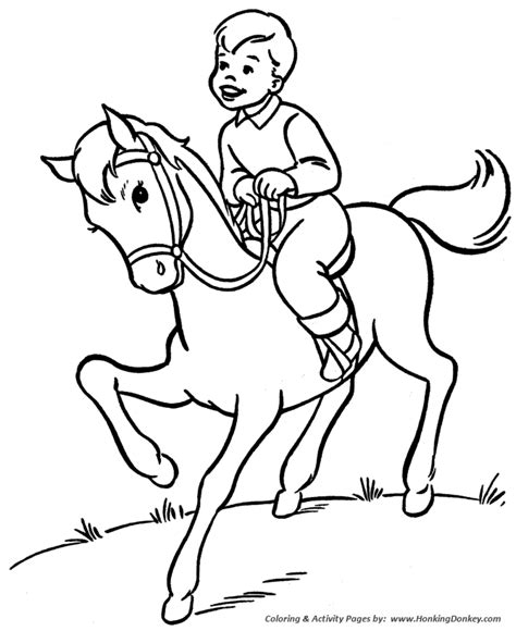 trick riding horse coloring pages coloring pages