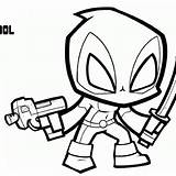 Deadpool Chibi sketch template