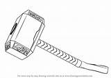 Hammer Draw Thor Drawing Thors Step sketch template