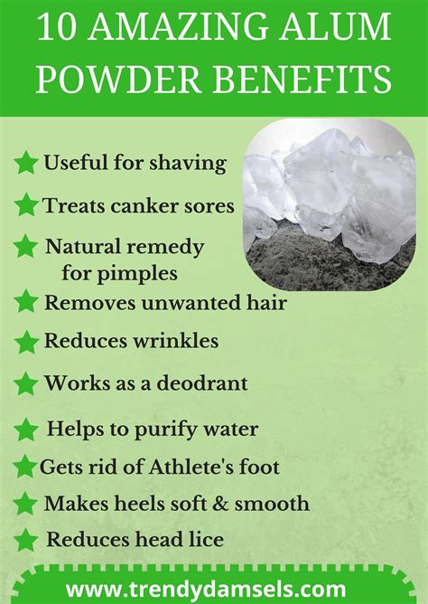 alum powder   benefits  skin hair  health