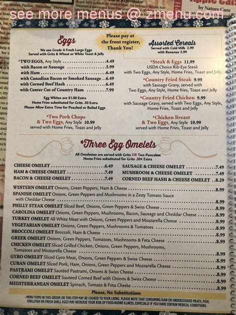 menu  spring garden restaurant restaurant myrtle beach south carolina  zmenu