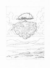 Island Floating Drawing Pen Comments Drawings Paintingvalley sketch template
