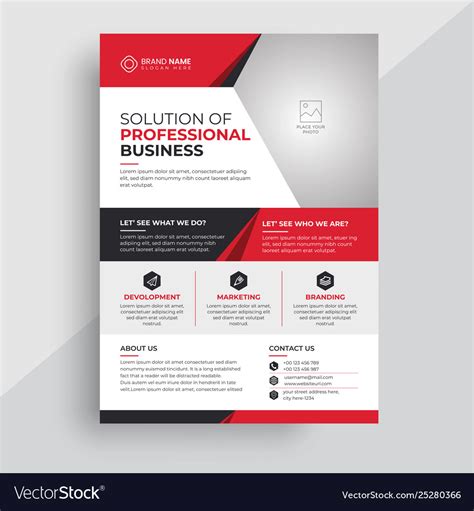 corporate business flyer template royalty  vector image