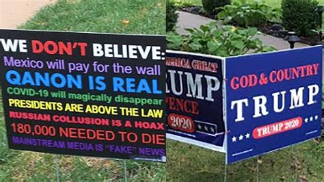 trump yard sign passersby visitors neighbors  loved     notice