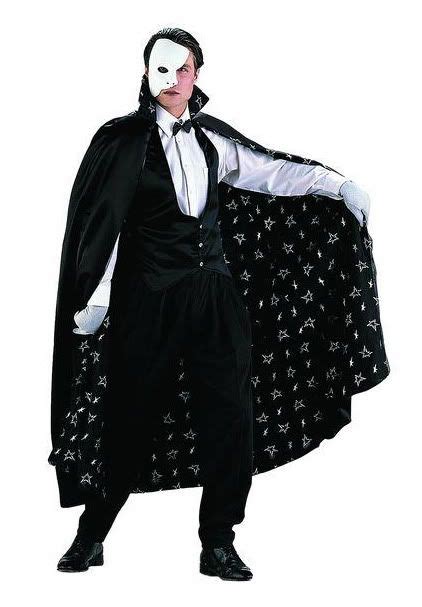 Adult Mens Phantom Of The Opera Costume Satin Vest Cape