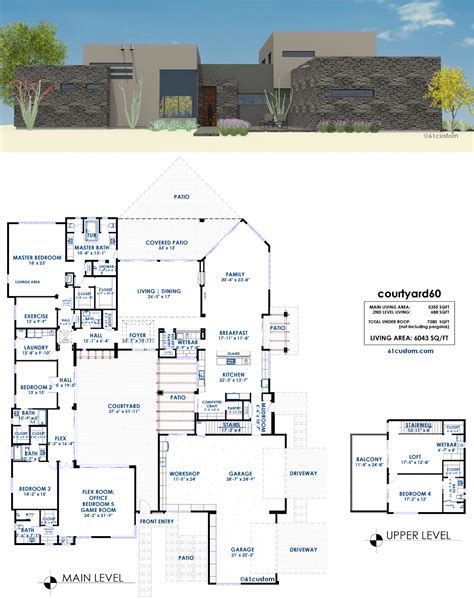blueprint modern luxury house plans  total built surface   square feet   levels