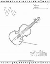 Coloring Pages Violin Abc Printable Fun Letter Educationalcoloringpages sketch template