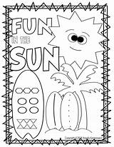 Coloring Summer Fun Pages Color Sheet Sun Worksheets Preschool Kids Printable Kindergarten Happy Menu Choose Board sketch template