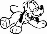 Pluto Coloring Pages Baby Dog Drawing Mickey Fingerprint Getcolorings Getdrawings Color Print Funky Beautiful sketch template
