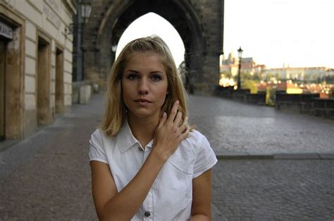 Blondes Women Models Outdoors Prague Iveta Vale