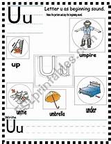 Uu Letter Beginning Sound Abc Sentences Worksheet Worksheets Vocabulary sketch template