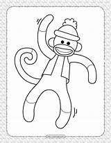 Monkey Coloring Capped Whatsapp Tweet Email sketch template