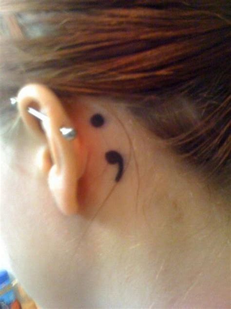 cute semicolon tattoo design ideas hative