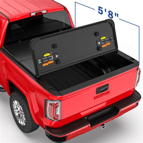 mostplus tri fold hard truck bed tonneau cover  top compatible    chevy silverado