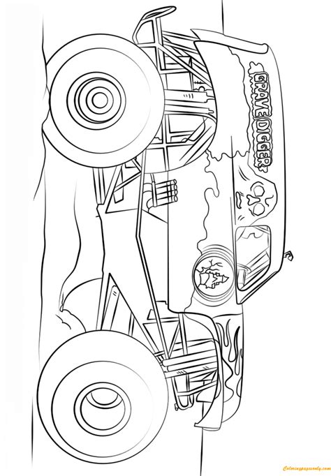 grave digger coloring pages coloring pages