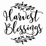 Harvest Blessings Stencil Cart sketch template