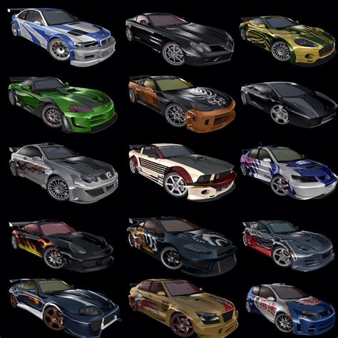 All Of The Cars Of The Characters In The Original Need For