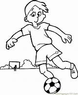 Coloring Pages Ball Soccer Fire Football Gif Kicking Boy Kids Girl Playing Color Print Kick sketch template