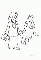 Coloring Doctor Color Pages Kids Library Clipart Line Popular sketch template