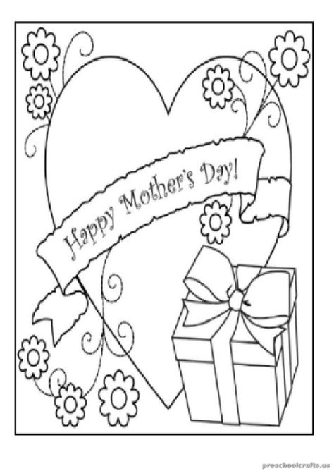 gambar kindergarten mother day coloring pages  printables mothers