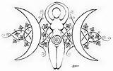 Goddess Wiccan Nyx Pagan Wicca Spiral Witchcraft Colouring sketch template