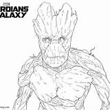 Guardians Groot sketch template