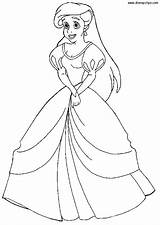 Ariel Coloring Pages Disney Mermaid Little Princess Color Dress Print Kids Colouring Drawing Human Printable Sheets Girl Book Library Clipart sketch template