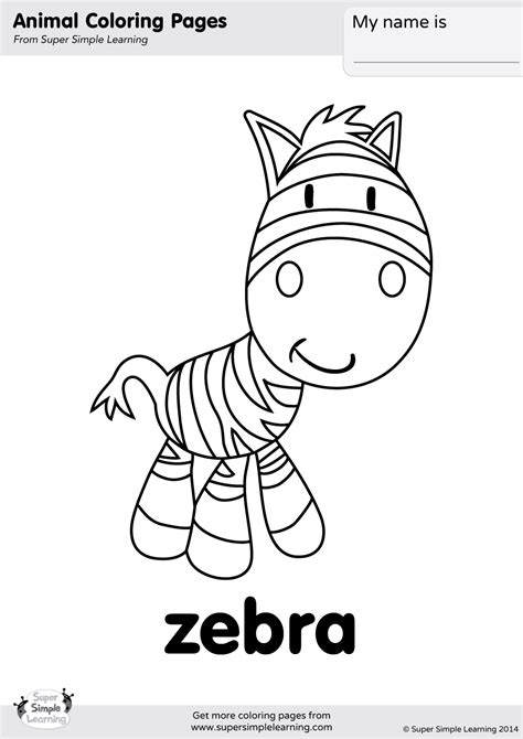 zebra animal coloring pages  printables adorable animal coloring