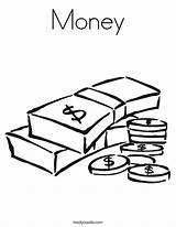 Coloring Money Print Ll sketch template
