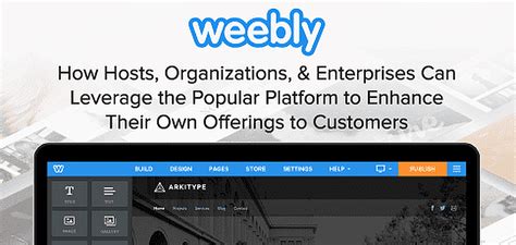 weebly  hosts organizations enterprises  leverage