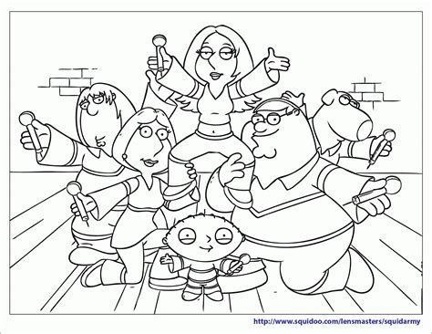 printable family guy coloring pages squid army