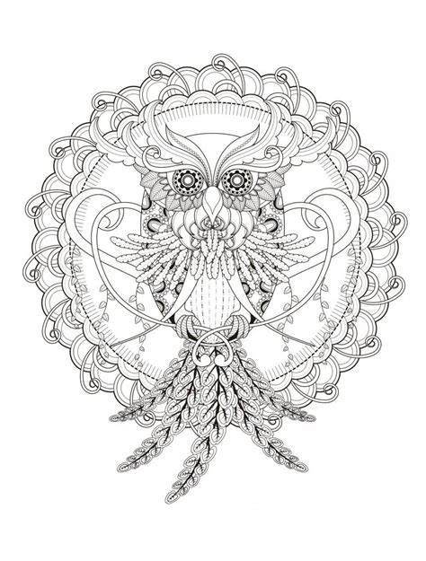 owl coloring pages  adults  detailed owl coloring pages