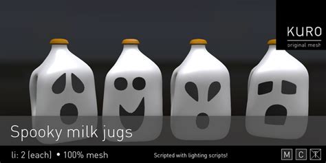 second life marketplace kuro spooky milk jugs